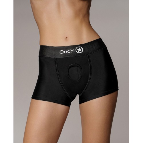 Shots Ouch Boxer Vibrante Strap-On - Negro