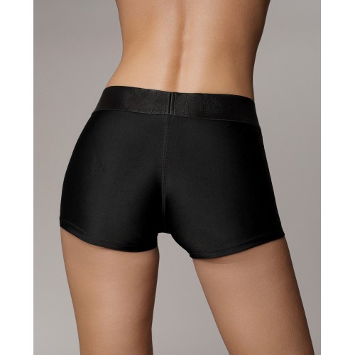 Shots Ouch Vibrating Strap-On Boxer - Black