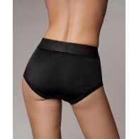 Tanga con Vibración Strap-On Ouch Negro XS/S