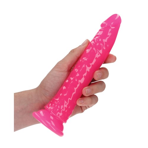 Dildo Slim RealRock 8 Rosa Neón