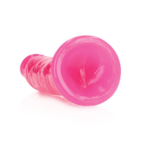 Dildo Slim RealRock 8 Rosa Neón