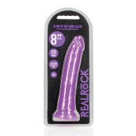 Dildo Slim de 8 Pulgadas que Brilla en la Oscuridad