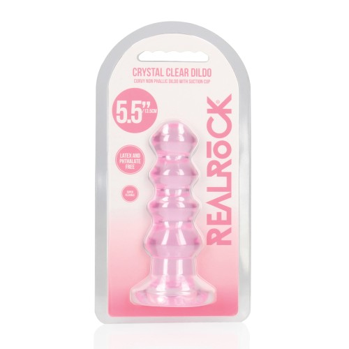 Shots RealRock Clear Curvy Dildo Butt Plug Pink