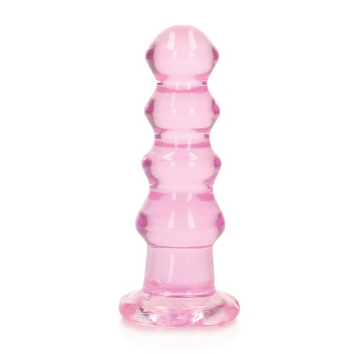 Shots RealRock Clear Curvy Dildo Butt Plug Pink