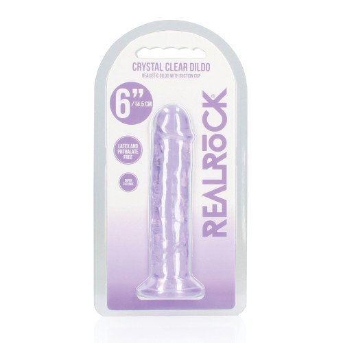 Shots RealRock 6" Dildo with Suction Cup Purple