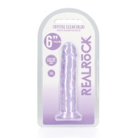 Dildo RealRock de 6" con Succión Púrpura