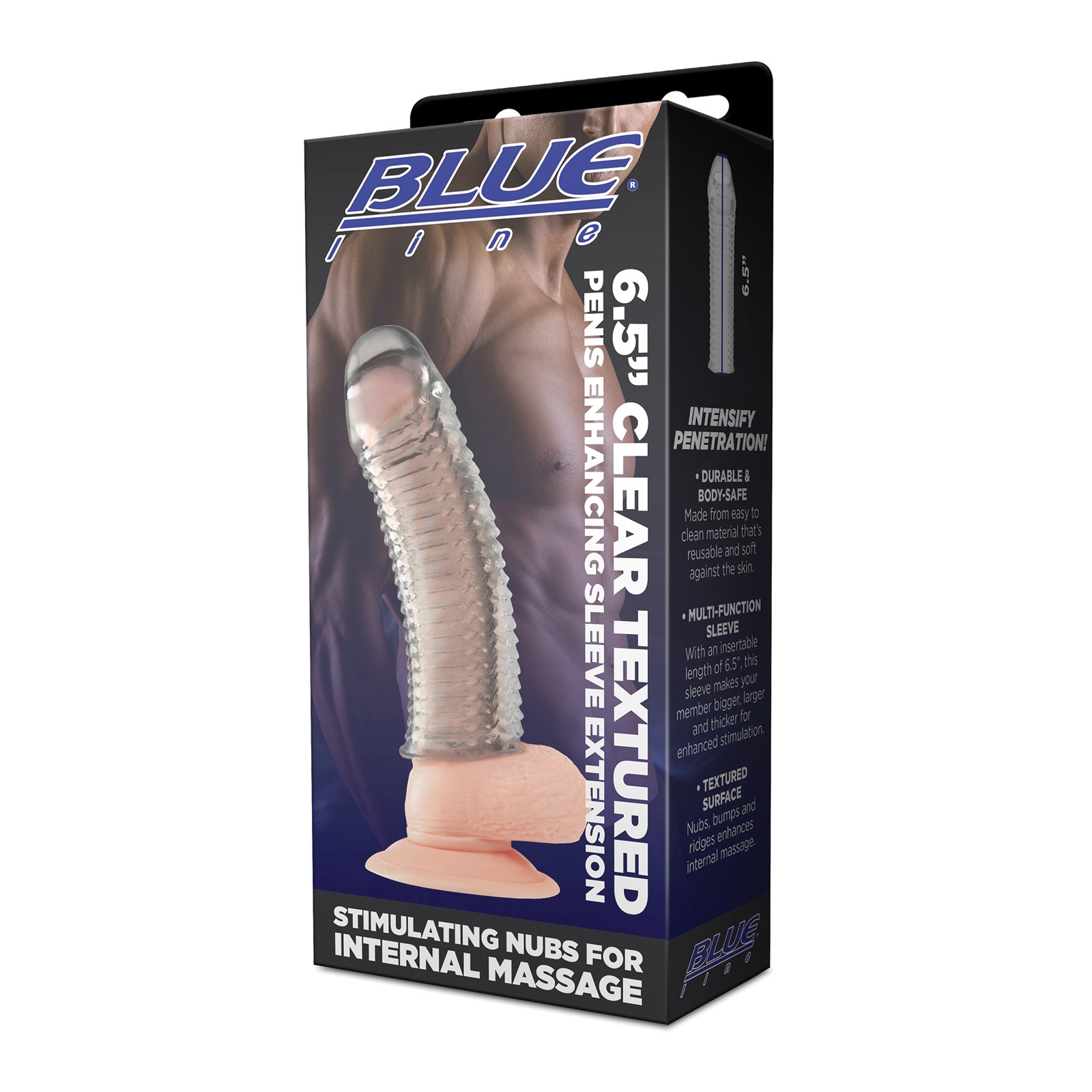 Blue Line C & B Textured Sleeve for Enhanced Intimacy