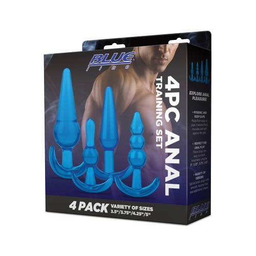 Blue Line Anal Training Set 4 pcs Jelly Blue