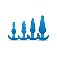 Blue Line Anal Training Set 4 pcs Jelly Blue