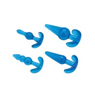 Blue Line Anal Training Set 4 pcs Jelly Blue