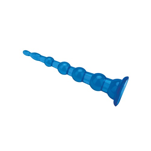 Blue Line C & B 8.5 inch Anal Beads with Suction Base