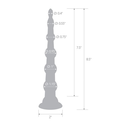 Perlas Anales Blue Line C & B 8.5 pulgadas con Base de Succión