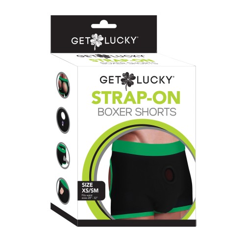 Get Lucky Strap On Boxers XS-S Black/Green