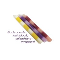 Velas Calientes de Goteo Make Me Melt Rayas Pastel Pack de 3