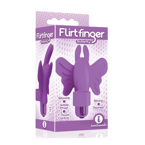 Vibrador Flirtfinger Butterfly de The 9's Púrpura