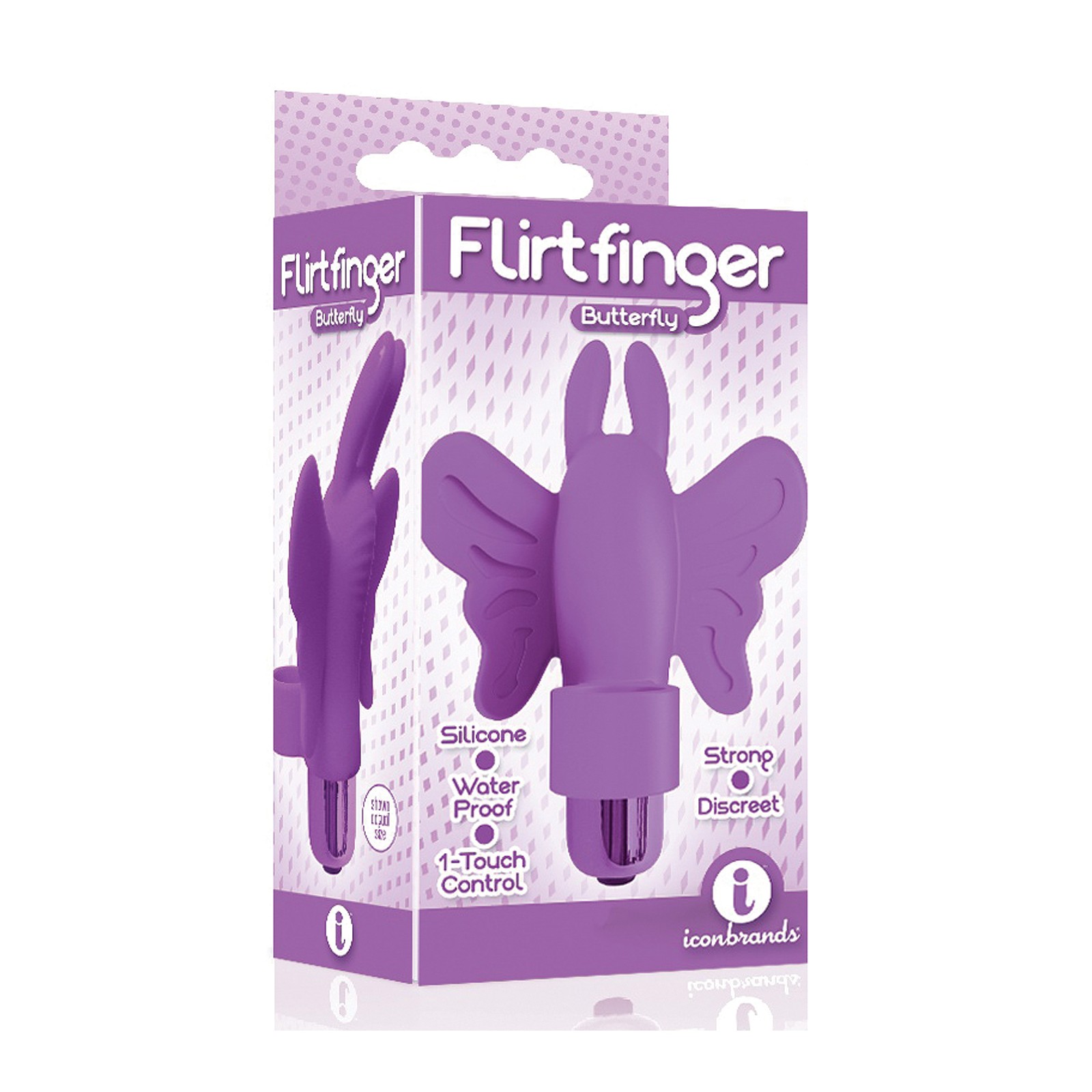 The 9's Flirtfinger Butterfly Purple Vibrator