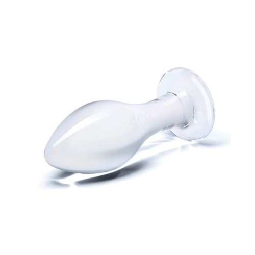 Classic 4-Inch Clear Glass Butt Plug - Beginner Friendly