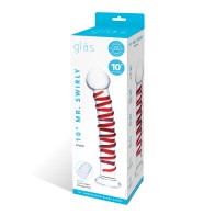 Glas 10" Mr. Swirly Dildo Red