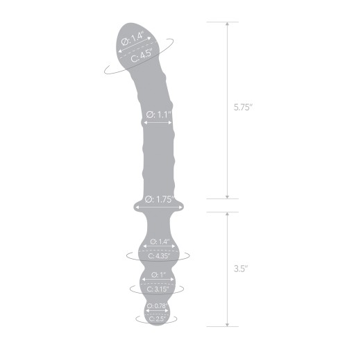 Dildo Doble de 10" Twister Glas - Azul