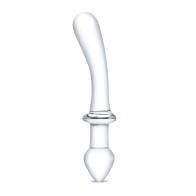 Dildo Clásico Curvado de 9 Pulgadas Glas Bilateral Transparente