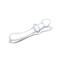 Dildo Clásico Curvado de 9 Pulgadas Glas Bilateral Transparente