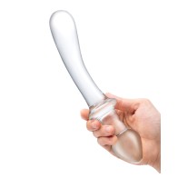 Glas 9 Inches Classic Curved Dual Ended Dildo Clear