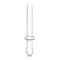 Dildo Clásico Dual de Vidrio - Transparente