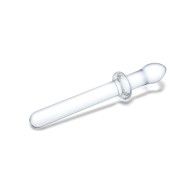 Dildo Clásico Dual de Vidrio - Transparente