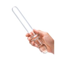 Dildo Clásico Dual de Vidrio - Transparente