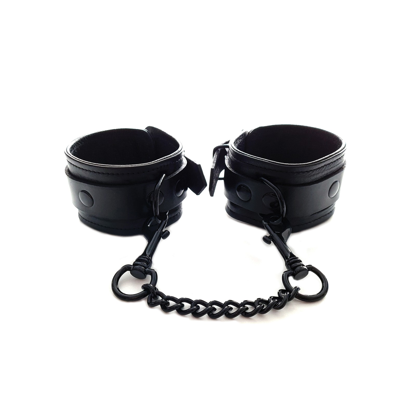 Rouge Leather Wrist Cuffs for Bondage Play