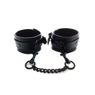 Rouge Leather Wrist Cuffs for Bondage Play