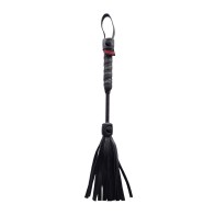 Rouge Mini Leather Flogger - Black