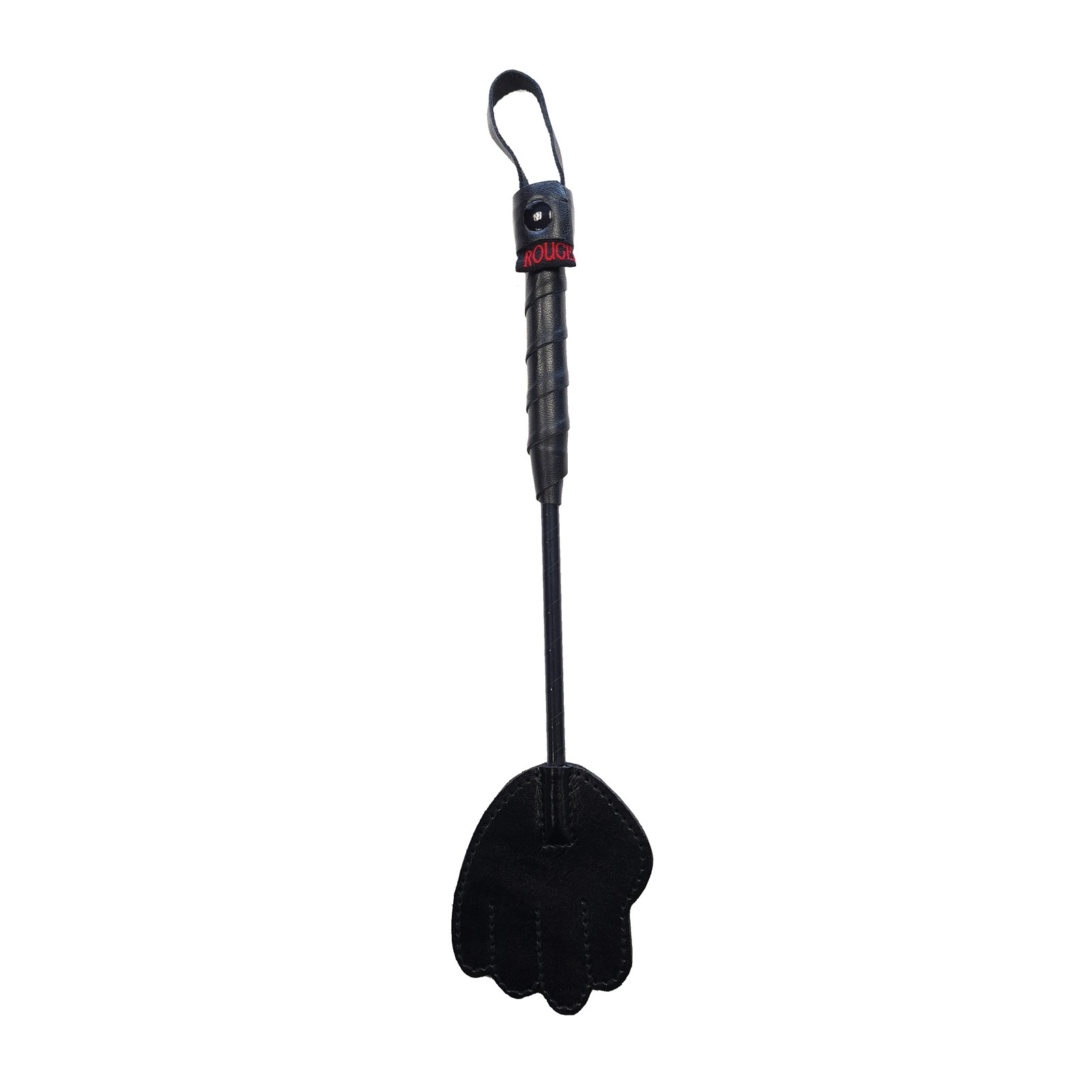 Rouge Mini Leather Hand Paddle Black