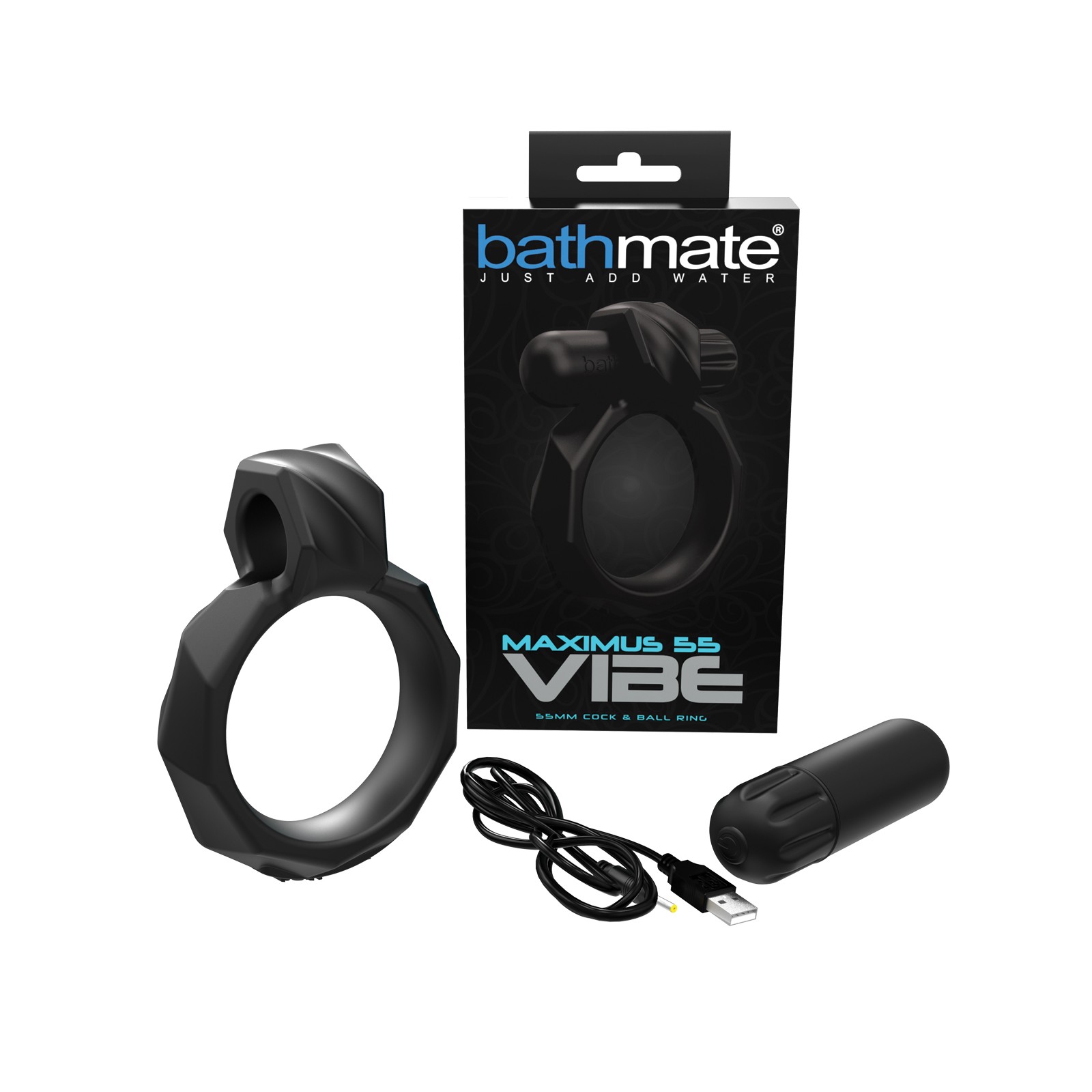 Bathmate Maximus Vibe 55 Cock Ring in Black