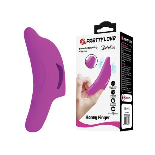 Pretty Love Delphini Dolphin Honey Finger Vibe - Fuchsia