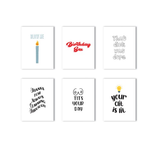 Everyday Pack Naughty Greeting Card - Variety Pack Of 6