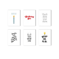 Everyday Pack Naughty Greeting Card - Variety Pack Of 6