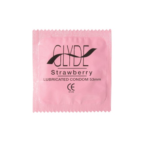 Condones Sabores Fresa GLYDE Paquete de 4