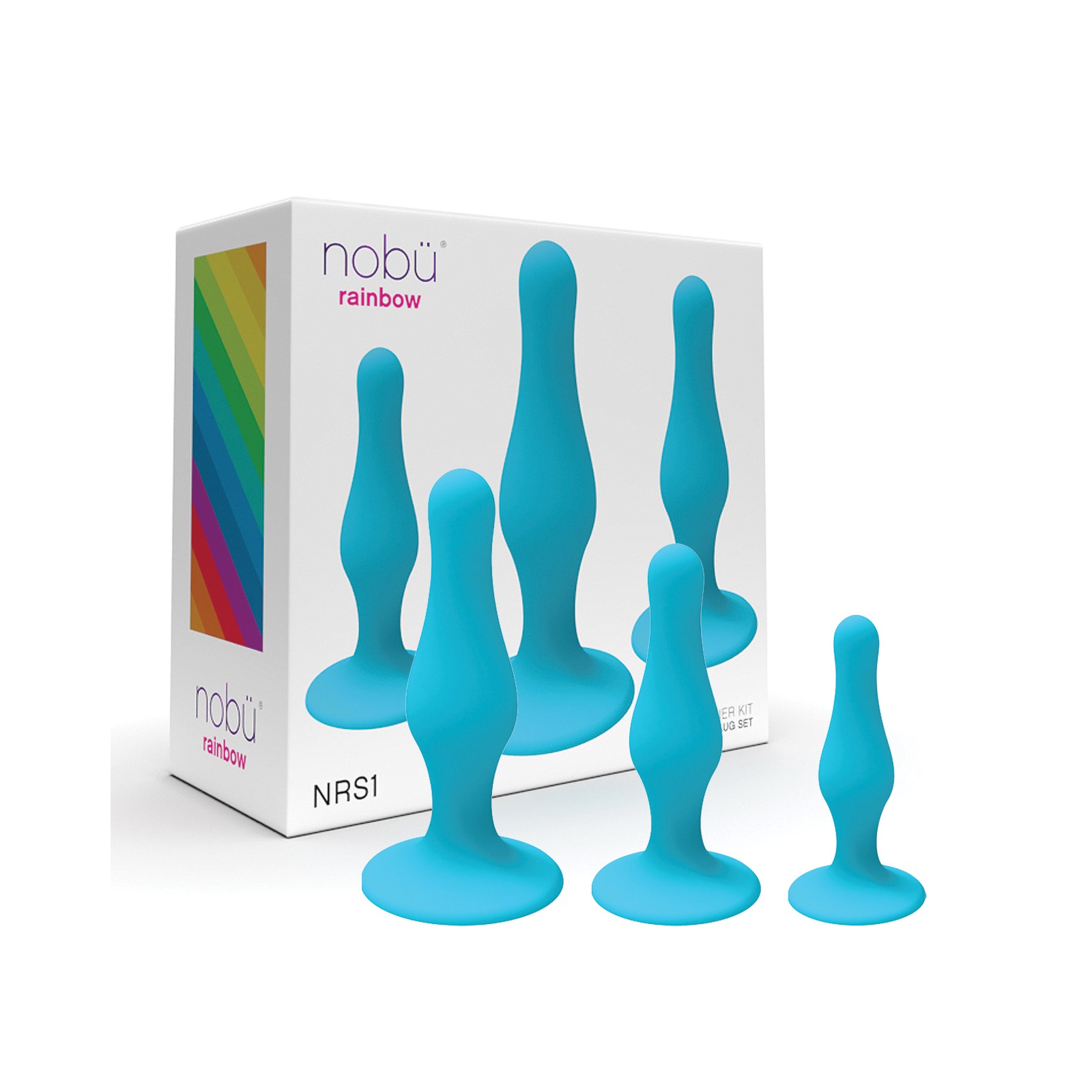 Nobu Rainbow Silicone Plug Set - Blue