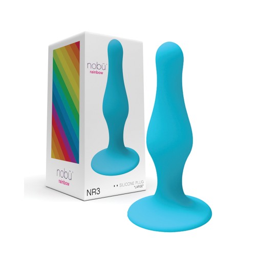 Nobu Rainbow Large Silicone Plug in Blue