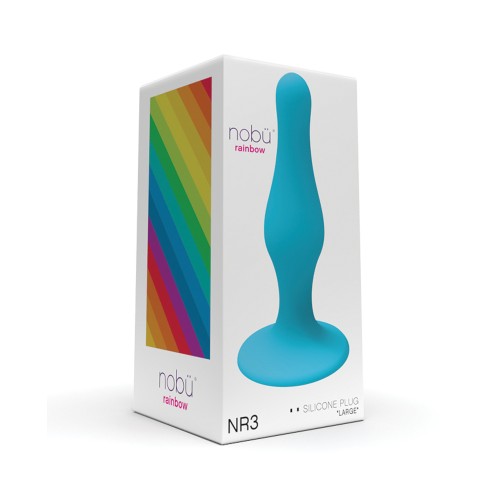 Nobu Rainbow Large Silicone Plug in Blue