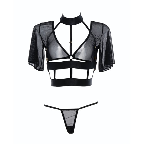 Adore Dreamer Sheer Mesh Set - Black O/S