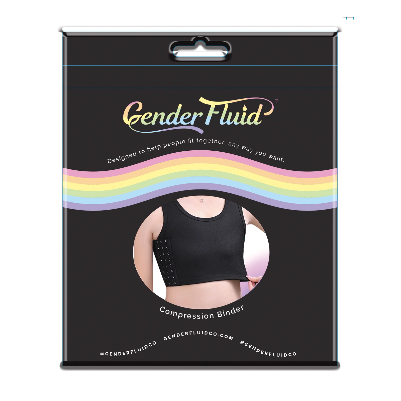 Binder de Compresión de Pecho Gender Fluid XXXL Negro