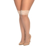 Nude Mesh Thigh High Stockings for All Body Types