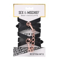 Esposas Brat Sex & Mischief para Restricción Juguetona