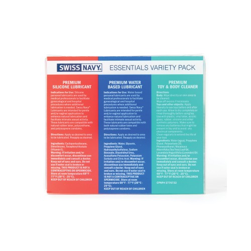 Swiss Navy Essentials Variety Pack 1 oz