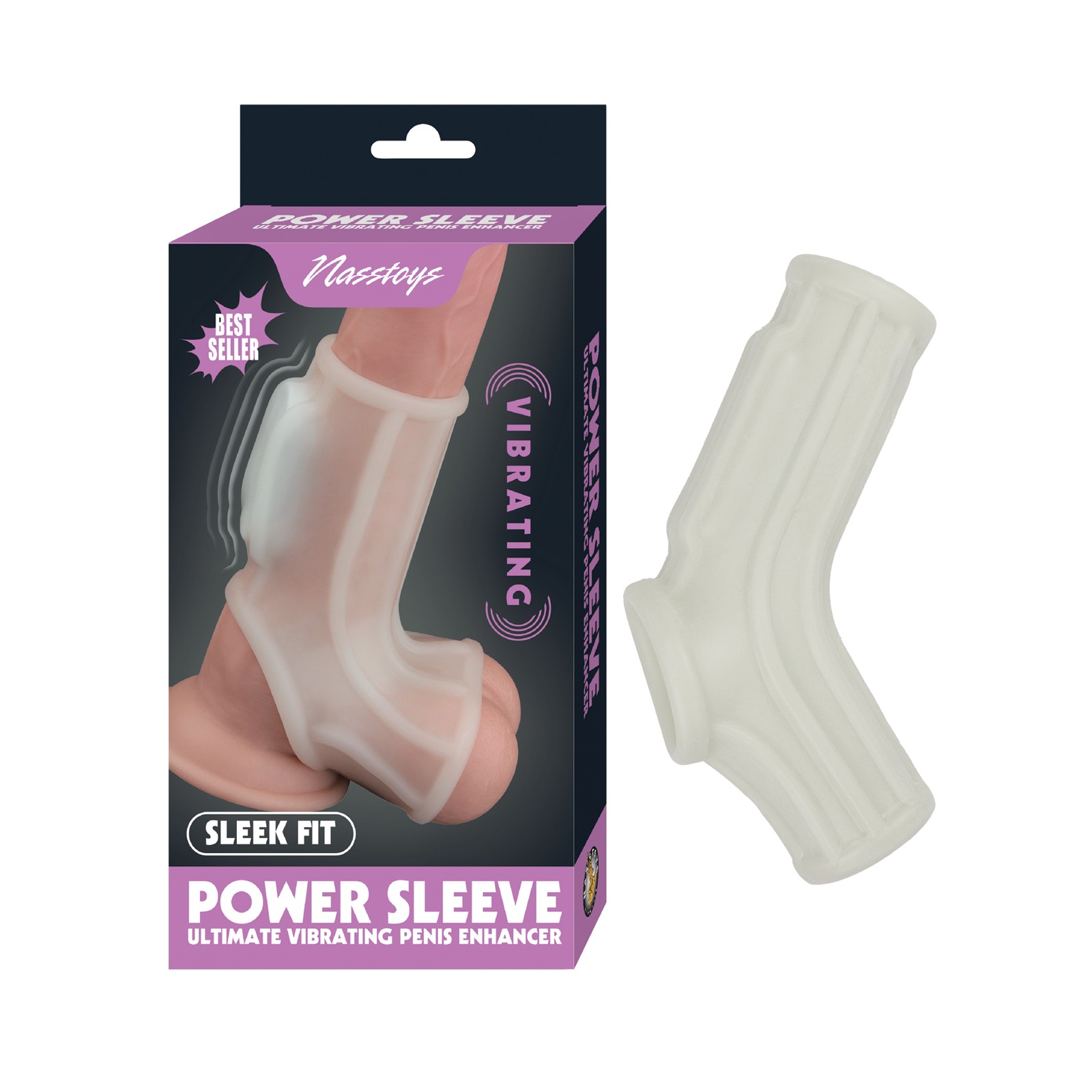 Vibrating Power Sleeve Sleek Fit White - Enhance Your Pleasure