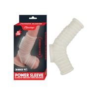 Vibrating Power Sleeve Ribbed Fit White