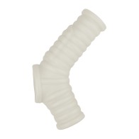 Vibrating Power Sleeve Ribbed Fit White