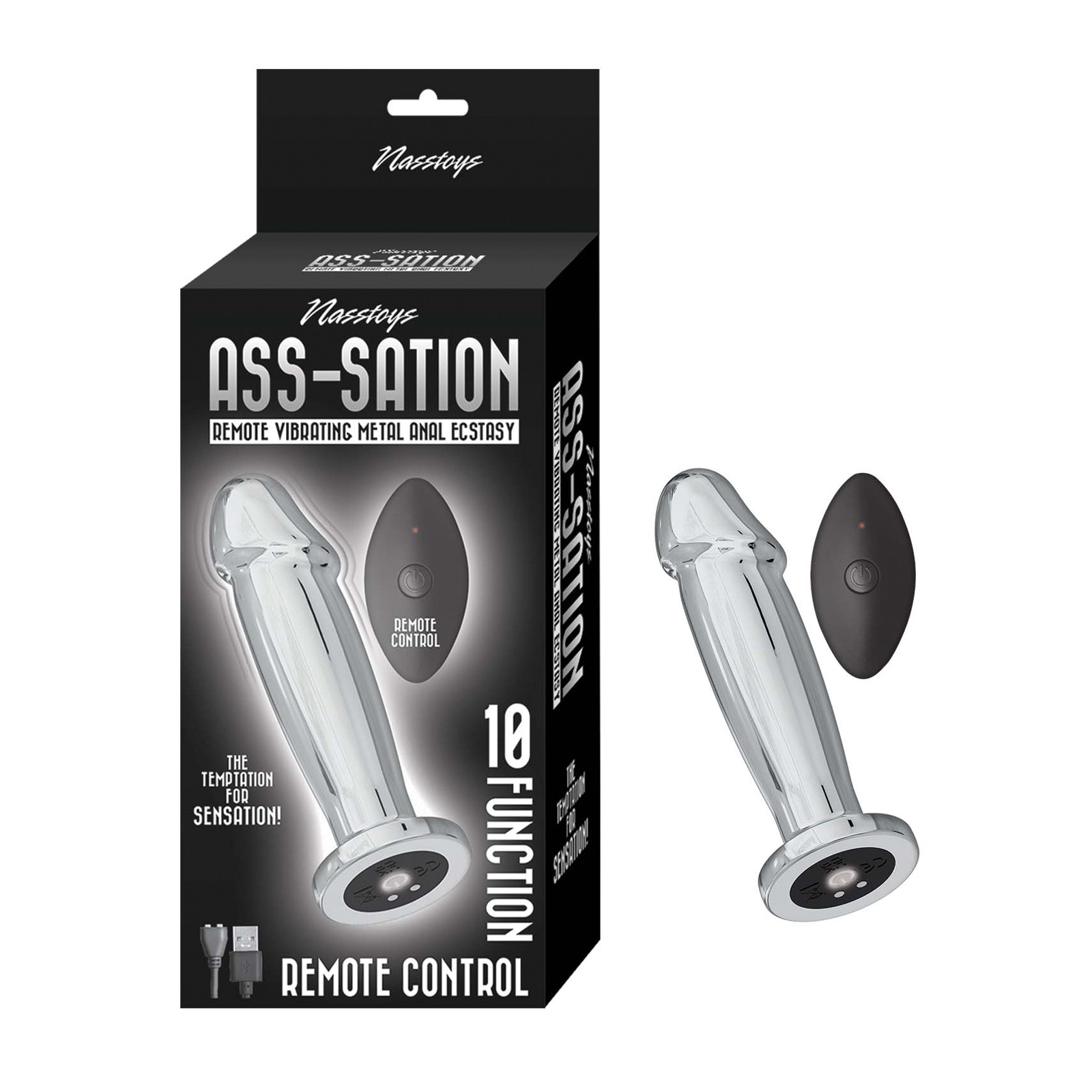 Remote Control Vibrating Metal Anal Plug - Ass-sation